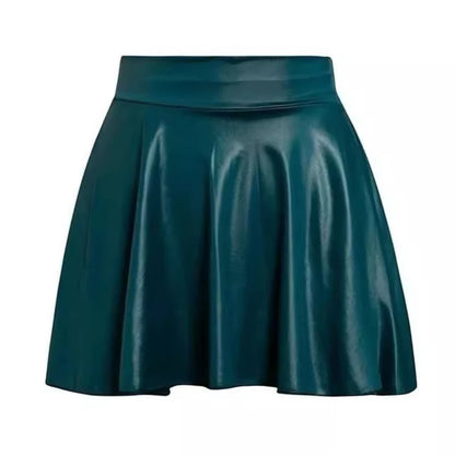 Saia Curta de Couro Sintético (Faux Leather)