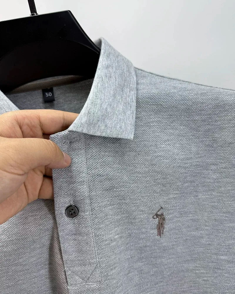 Camisa Polo 100% Algodão com Bordado de Cavalo