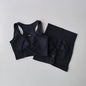 Conjunto Fitness Seamless 2 Peças Top e Shorts Cintura Alta