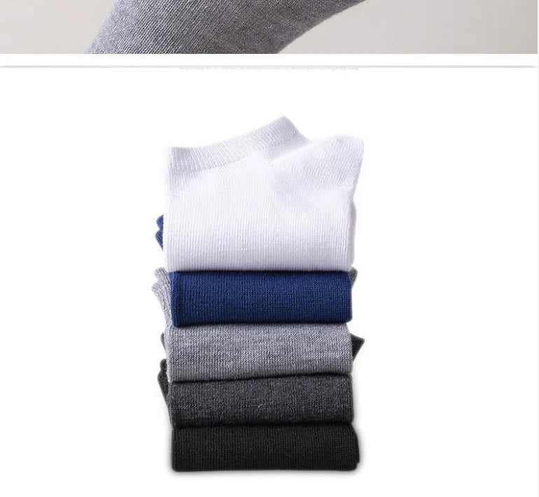 Kit com 5 ou 10 Pares de Meias Curtas Esportivas de Algodão