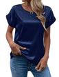 Blusa de Cetim Manga Morcego