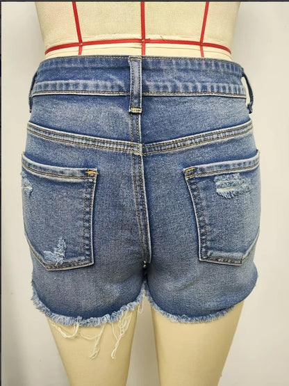 Short Jeans de Sarja Desfiado