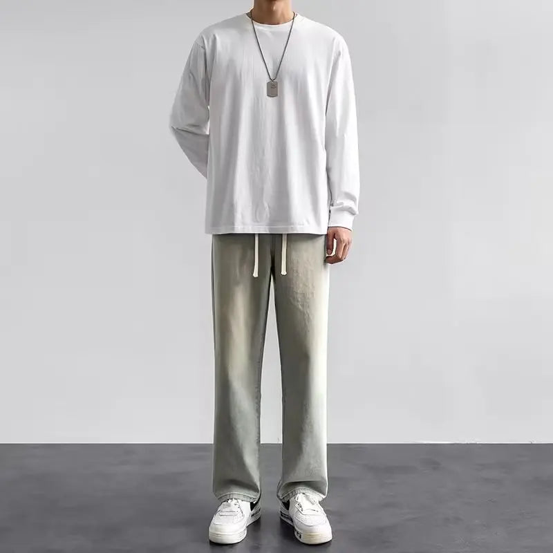 Calça Jeans de Perna Larga