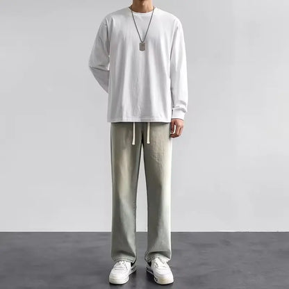 Calça Jeans de Perna Larga