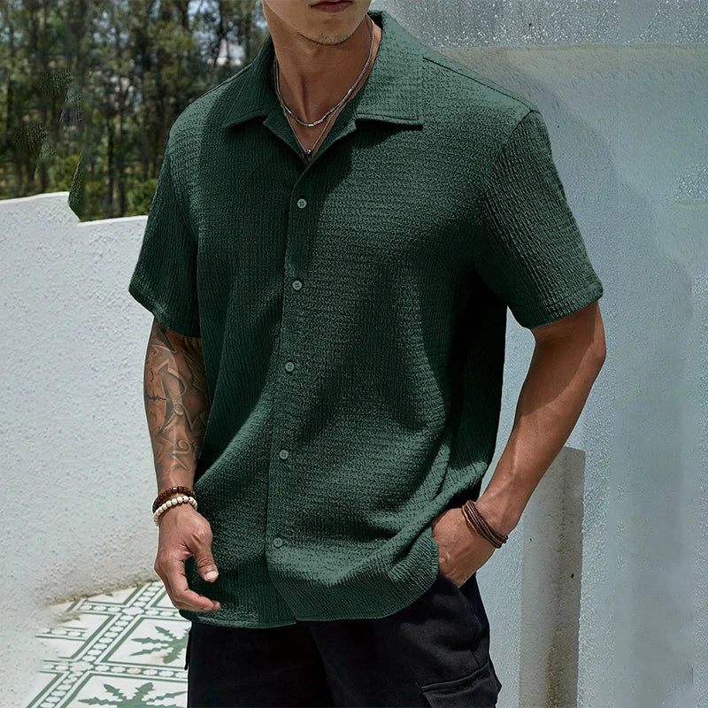 Camisa Casual de Manga Curta