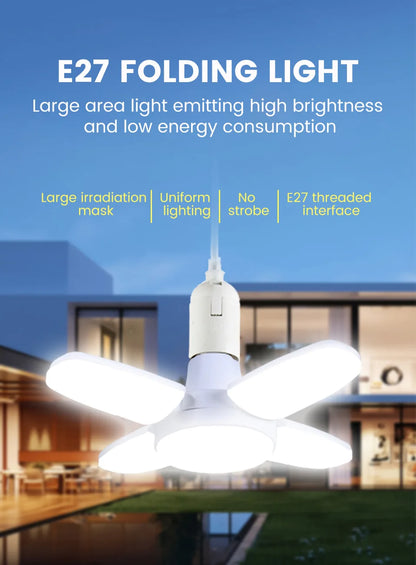 Lâmpada LED Dobrável em Formato de Ventilador