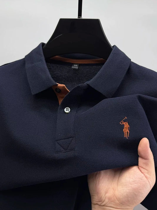 Camisa Polo 100% Algodão com Bordado de Cavalo