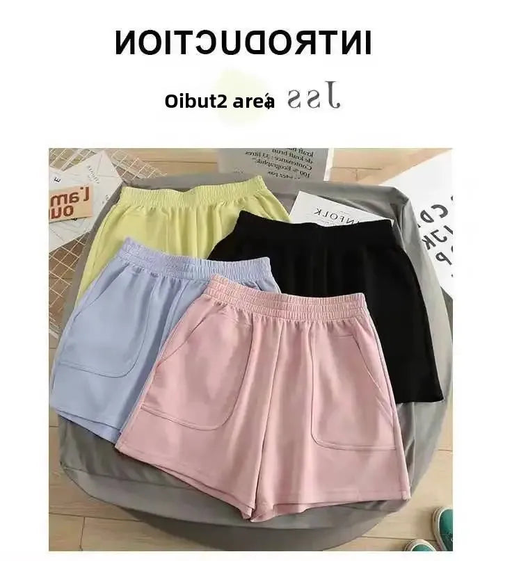 Shorts Esportivo de Tecido Fino de Cintura Alta Solta