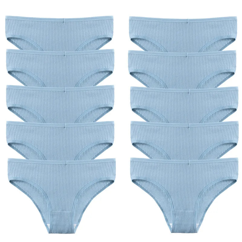 Conjunto de 10 Peças Calcinhas de Algodão