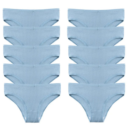 Conjunto de 10 Peças Calcinhas de Algodão