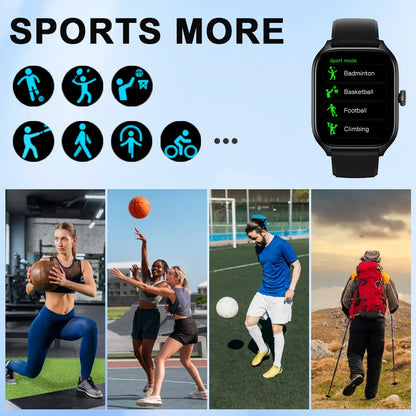 Smartwatch Masculino e Feminino Tela Full Touch HD de 2.01 polegadas