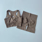 Conjunto Fitness Seamless 2 Peças Top e Shorts Cintura Alta