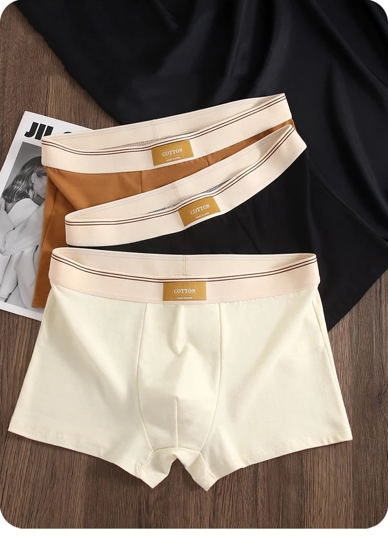 Kit com 1 ou 3 Unidades de Cuecas Boxer Masculinas em Algodão