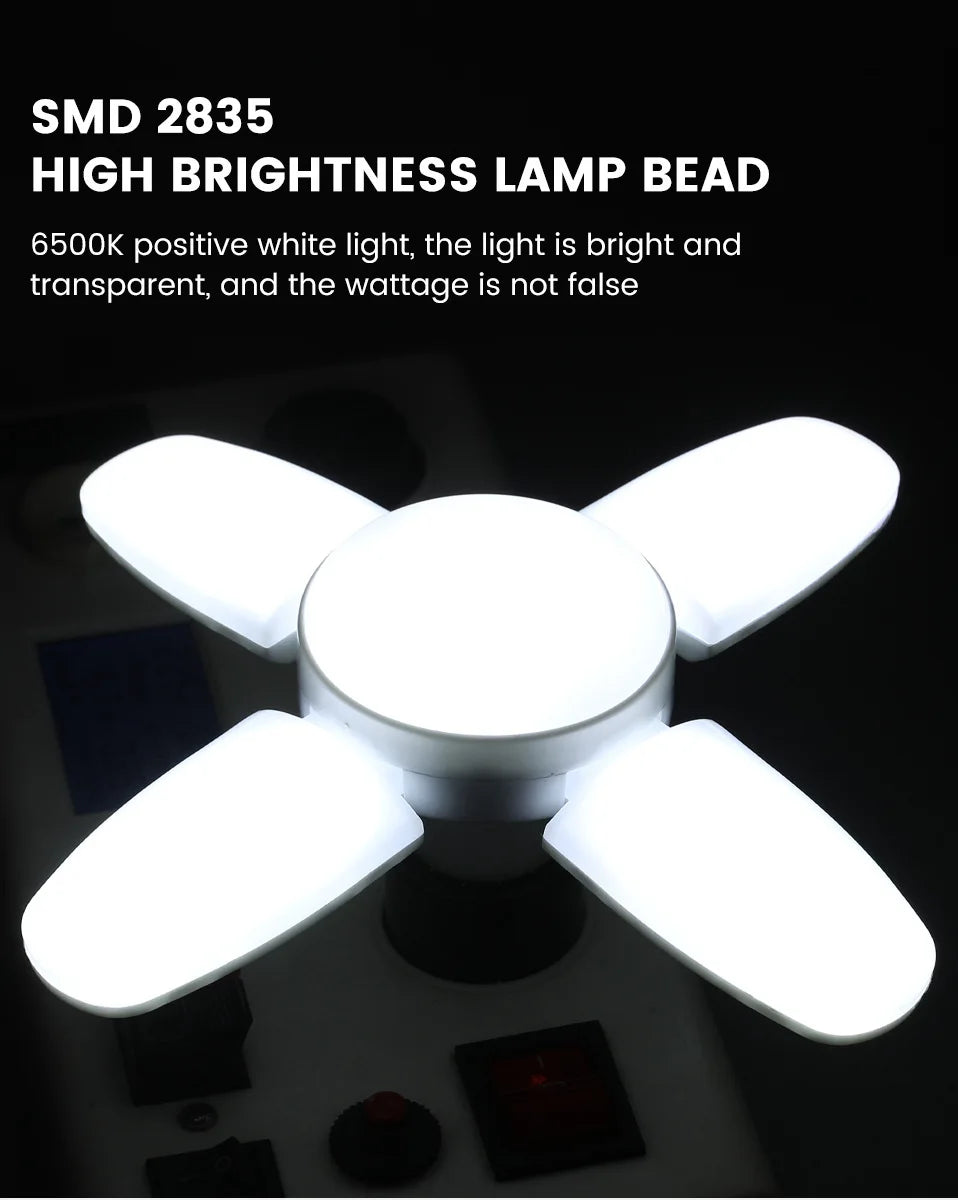 Lâmpada LED Dobrável em Formato de Ventilador