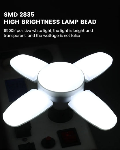 Lâmpada LED Dobrável em Formato de Ventilador