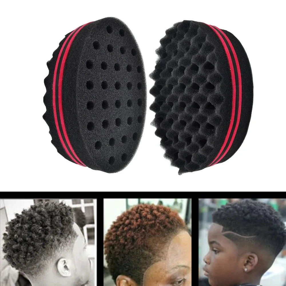 Esponja Escova de Cabelo Mágica de Lado Duplo para Twists