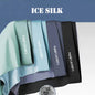 Kit com 4 Unidades de Cuecas Boxer Masculinas em Seda Gelo