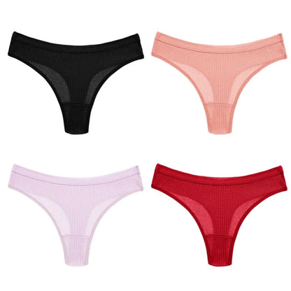 Conjunto de 4 Peças de Calcinhas Respirável e Aconchegante