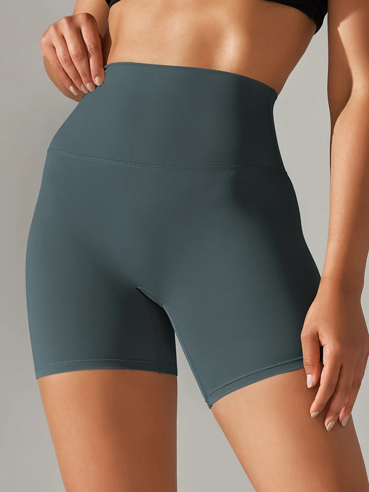 Shorts Feminino Fitness Cintura Alta Squat Proof Secagem Rápida