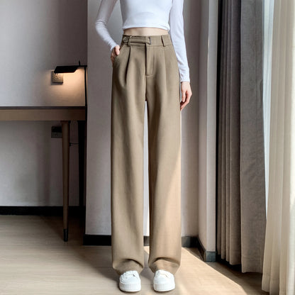 Calça Larga de Lã Engrossada Seoulish
