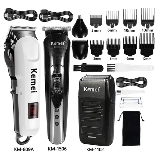 Máquina de Cortar Cabelo Kemei Km-809A Km-1506 Km-1102