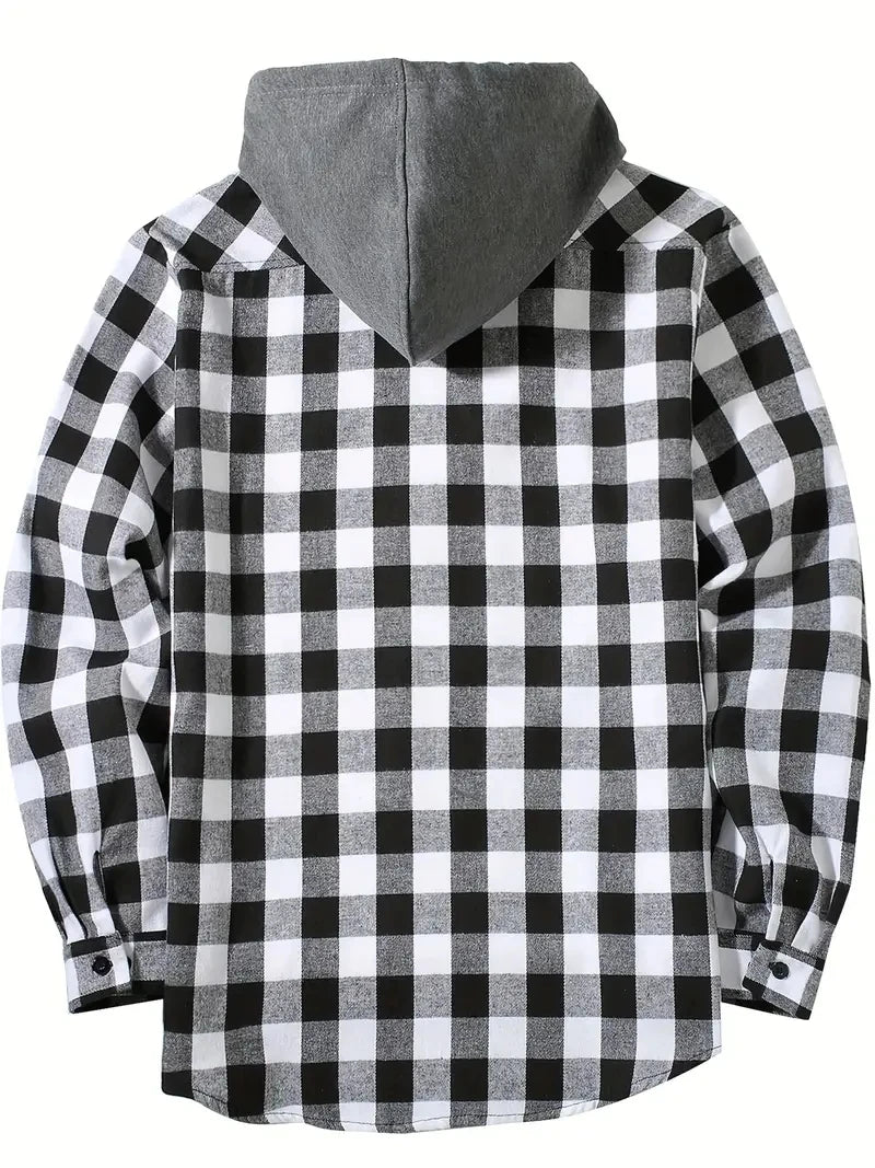 Camisa Xadrez com Capuz