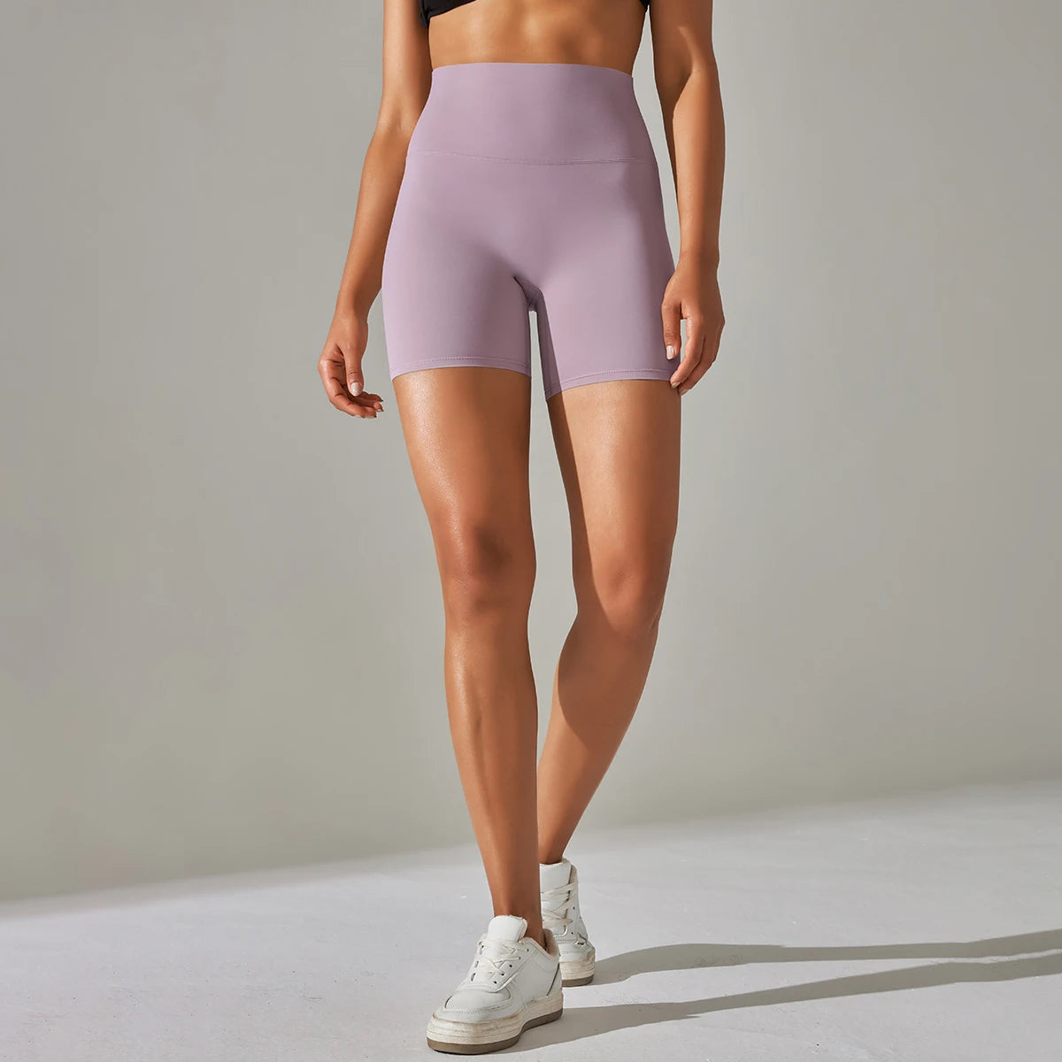 Shorts Feminino Fitness Cintura Alta Squat Proof Secagem Rápida