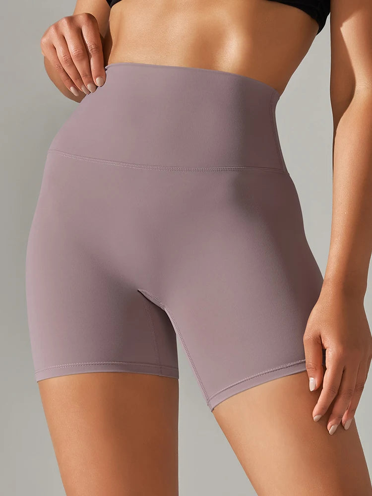 Shorts Feminino Fitness Cintura Alta Squat Proof Secagem Rápida