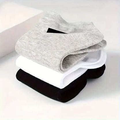 Kit de 3 ou 10 Pares de Meias Unissex de Cano Curto Comfort-Fit