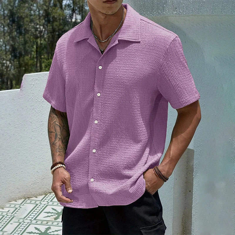 Camisa Casual de Manga Curta