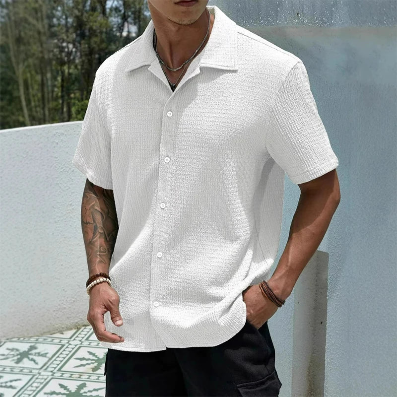 Camisa Casual de Manga Curta