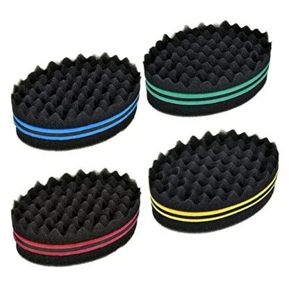 Esponja Escova de Cabelo Mágica de Lado Duplo para Twists
